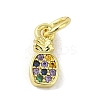 Brass Micro Pave Colorful Cubic Zirconia Charms KK-M283-17A-02-1