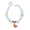 Printed Alloy Butterfly Charm Bracelets BJEW-JB12404-03-2