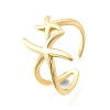Brass Cuff Rings for Women RJEW-F184-08B-G-2