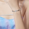 Natural Pearl Link Bracelet with 304 Stainless Steel Cobs Chains for Women BJEW-TA00214-4