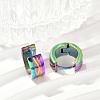 304 Stainless Steel Polishing Effect Hoop Earrings Ion Plating(IP) EJEW-M001-37A-3