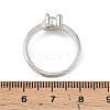 Brass Micro Pave Cubic Zirconia Finger Rings for Women RJEW-B153-02P-5