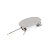 304 Stainless Steel Brooch Cabochon Settings X-STAS-E547-08J-P-3