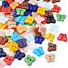 80Pcs 2-Hole Porcelain Buttons PORC-PJ0001-02D-2