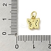 Real 18K Gold Plated Brass Pave Cubic Zirconia Pendants KK-M283-10C-01-3
