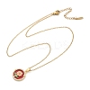 Brass Micro Pave Cubic Zirconia Pendant Neckalces for Women NJEW-C076-01A-G-4