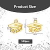 100Pcs Alloy Pendants FIND-DC0007-27G-2