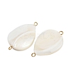 Natural Shell Teardrop Connector Charms X1-STAS-D378-28G-3