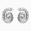Brass Stud Earrings for Women EJEW-U015-13P-01-3