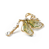 Resin Butterfly Brooch Pin with Crystal Rhinestone JEWB-P016-05KCG-03-3
