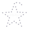 BENECREAT Hanging Paper Star AJEW-BC0005-08-5