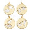 Natural Shell Pendants KK-L251-44G-B-1