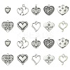 60Pcs 10 Styles Tibetan Style Alloy Pendants FIND-FS0002-20-1