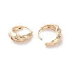Rack Plating Twist Brass Hoop Earrings EJEW-S241-17G-2