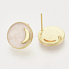 Brass Stud Earring Findings KK-N216-37G-04-NF-1