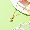 201 Stainless Steel Mushroom Pendants Necklaces NJEW-JN04562-01-3