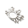 304 Stainless Steel Pendant Cabochon Settings STAS-E545-04F-P-2