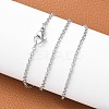 Tarnish Resistant 304 Stainless Steel Cable Chain Necklaces STAS-O037-120P-4