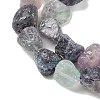 Raw Rough Natural Colorful Fluorite Beads Strands G-M453-D11-4