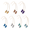7 Pairs 7 Colors Synthetic Hematite Arrow Dangle Earrings EJEW-AN0001-43-1