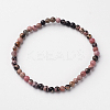 Natural Rhodonite Round Bead Stretch Bracelets X-BJEW-L594-B06-1