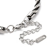 304 Stainless Steel Rope Chain Bracelets for Women BJEW-G712-14A-PEB-3