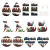 DIY Bookshelf Acrylic Dangle Earring Making Kit DIY-TA0009-66-2