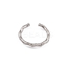 304 Stainless Steel Rattan Open Cuff Rings for Women RJEW-G285-03P-2