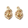 Brass Micro Pave Cubic Zirconia Pendants KK-A259-23G-1