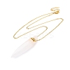 Natural Mixed Stone Bullet Shaped Perfume Bottle Pendant Necklaces G-B089-02G-3