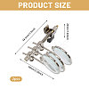 2Pcs Portable Clip-On Magnifying Glass AJEW-CA0005-33-2