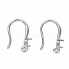 316 Surgical Stainless Steel Hook with Rhinestone Settings and Horizontal Loop STAS-N092-134P-1