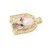 Brass Enamel Pendants LS-KK-F886-01G-06-2