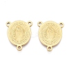 Ion Plating(IP) 201 Stainless Steel Rosary Center Connector Charms STAS-T064-47G-2