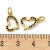 Rack Plating Brass Micro Pave Black Cubic Zirconia Pendants KK-A200-18G-3