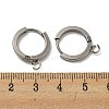 Tarnish Resistant 201 Stainless Steel Huggie Hoop Earrings Findings STAS-A167-01G-P-3