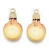 Printed Alloy Enamel Pendants ENAM-N056-178-09-2