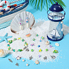 DIY Ocean Theme Synthetic Turquoise & Natural Cowrie Shell & Alloy Jewelry Making Findings Beads Kits DIY-SC0027-42-4