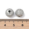 Brass Pave Clear Cubic Zirconia Beads LS-KK-Q030-12P-3