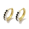 Brass Enamel Stud Earrings EJEW-R162-07G-2