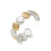 304 Stainless Steel Double Color Cuff Rings RJEW-S635-01GP-C-4