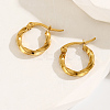 Fashionable 201 Stainless Steel Twist Hoop Earrings RQ5508-2