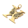Ion Plating(IP) 201 Stainless Steel Pendants STAS-N103-184G-X-2