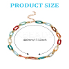 1Pc Acrylic Oval Link Chain Necklaces for Women NJEW-LP0002-96C-2