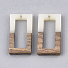 Resin & Walnut Wood Pendants RESI-S358-10C-2