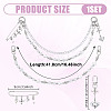 Aluminium Chains & Acrylic Beaded Double Layer Cross Purse Decorative Chains HJEW-NB00282-2