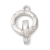 Brass Micro Pave Clear Cubic Zirconia Fold Over Clasps KK-G505-12P-1