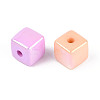 UV Plating Opaque Acrylic Beads PACR-N017-03-2