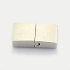 Tarnish Resistant Rectangle 304 Stainless Steel Matte Magnetic Bracelet Clasps STAS-I011-04A-1