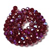 Electroplate Transparent Glass Beads Strands EGLA-A035-T10mm-L02-2